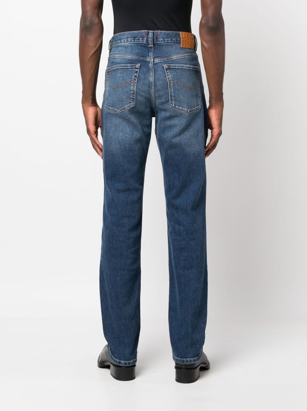 straight-leg cotton jeans - 4