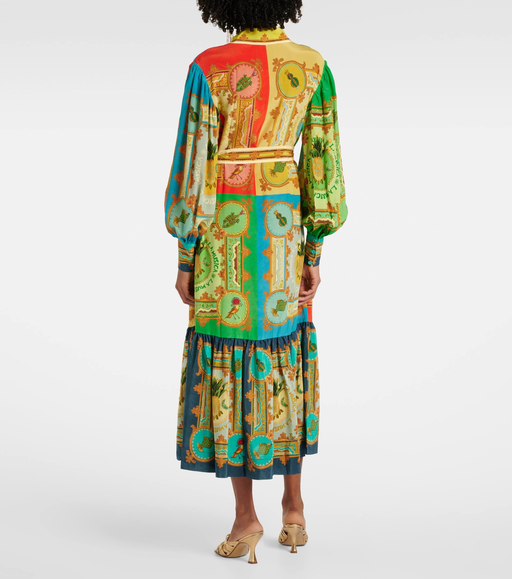 Monte printed linen shirt dress - 3
