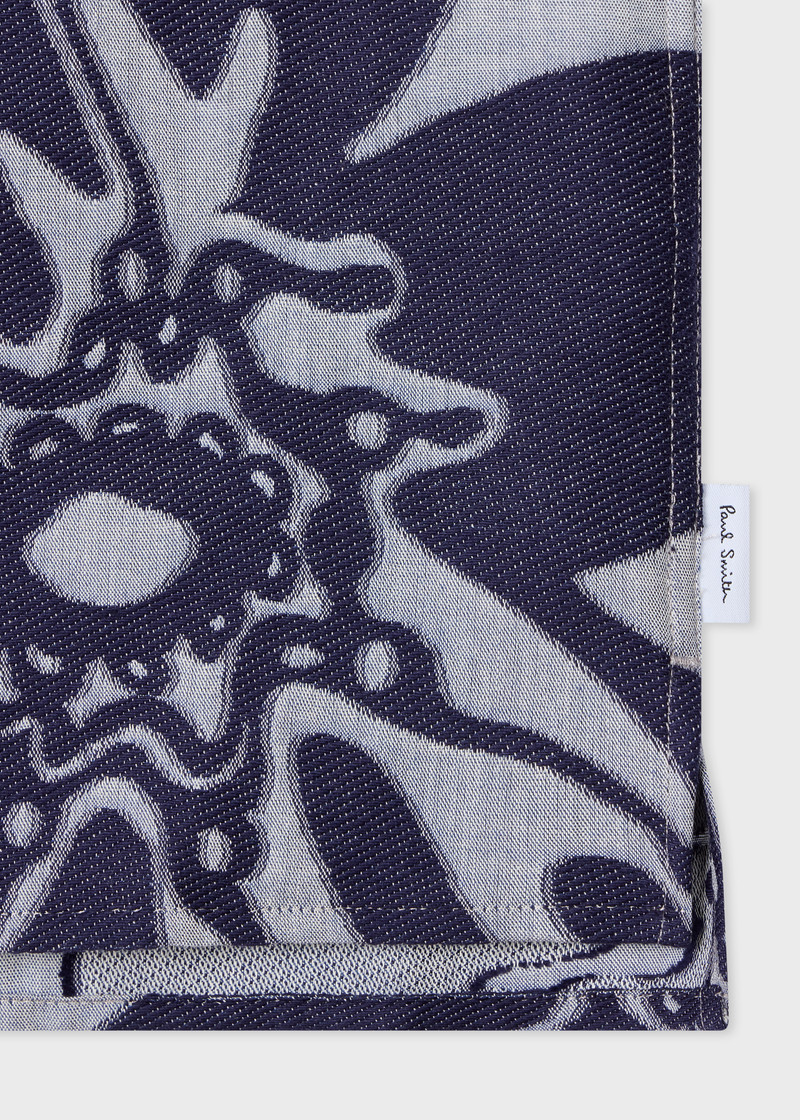 Paul Smith Pale Blue Floral Jacquard Short-Sleeve Shirt outlook