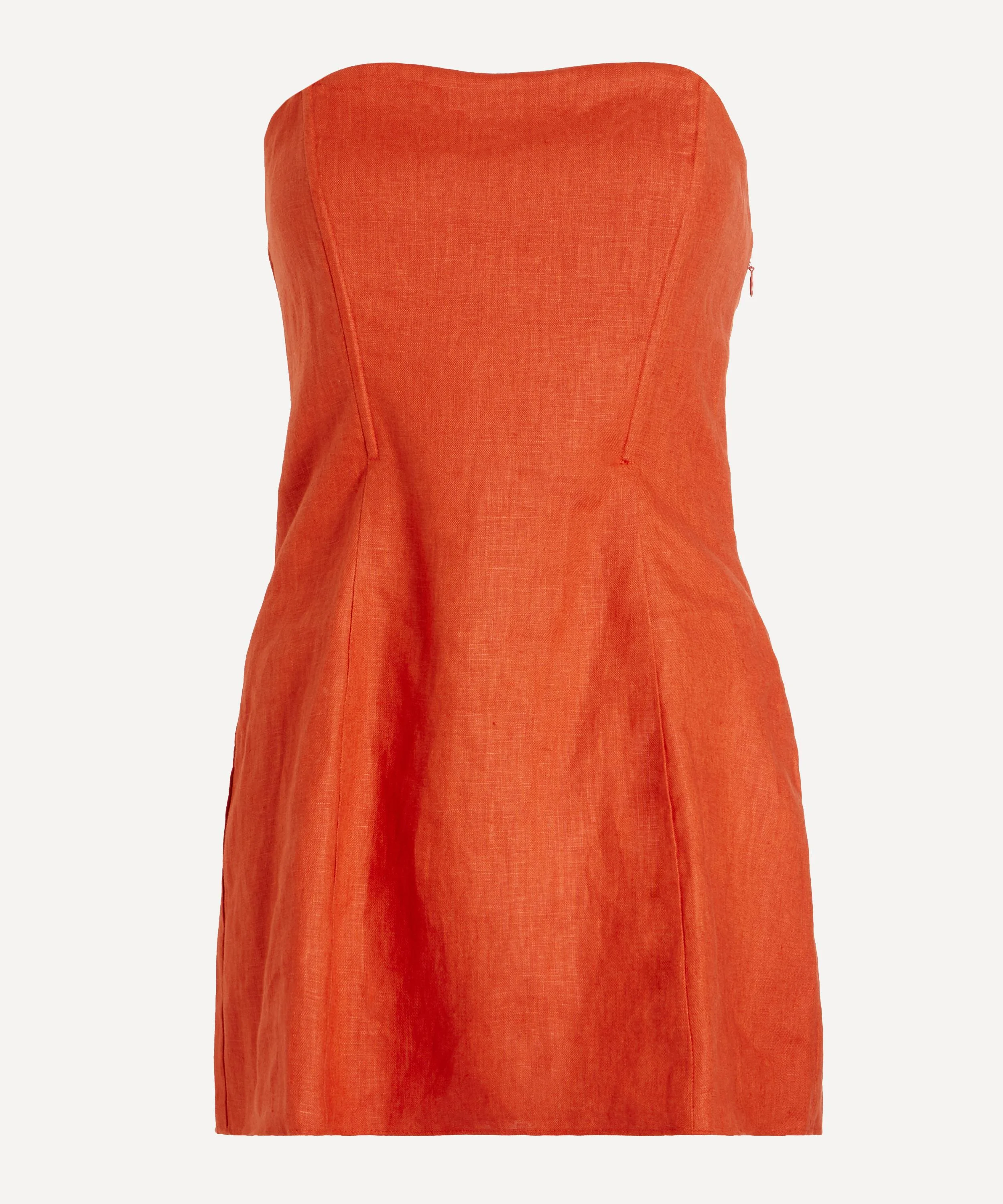 Aurina Chili Mango Linen Top - 1