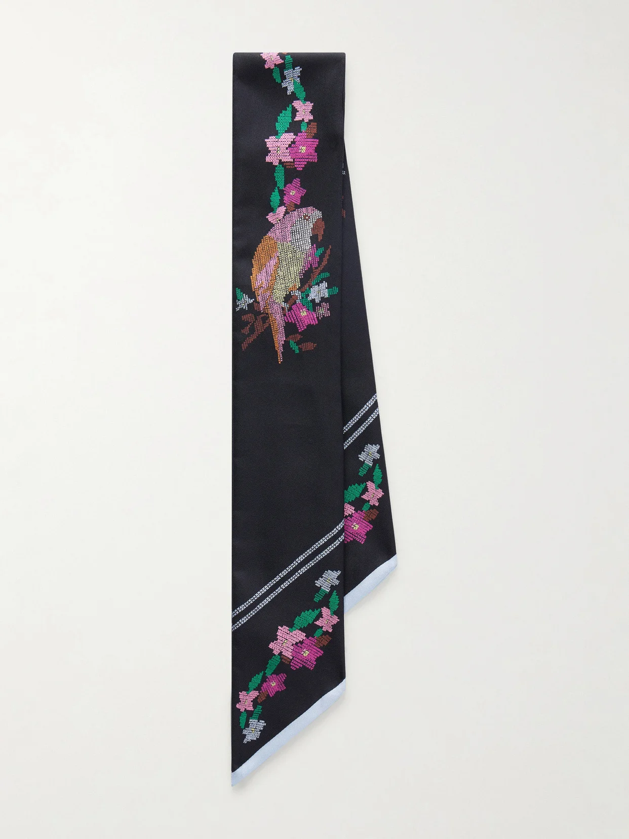 Printed Silk Scarf - 1