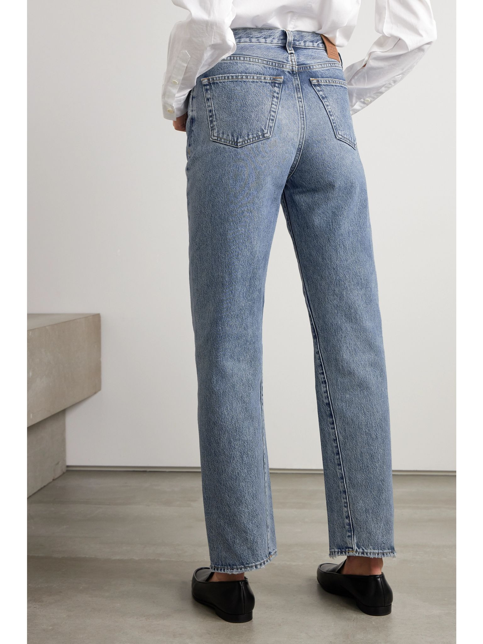 Twisted Seam high-rise straight-leg jeans Light denim - 4