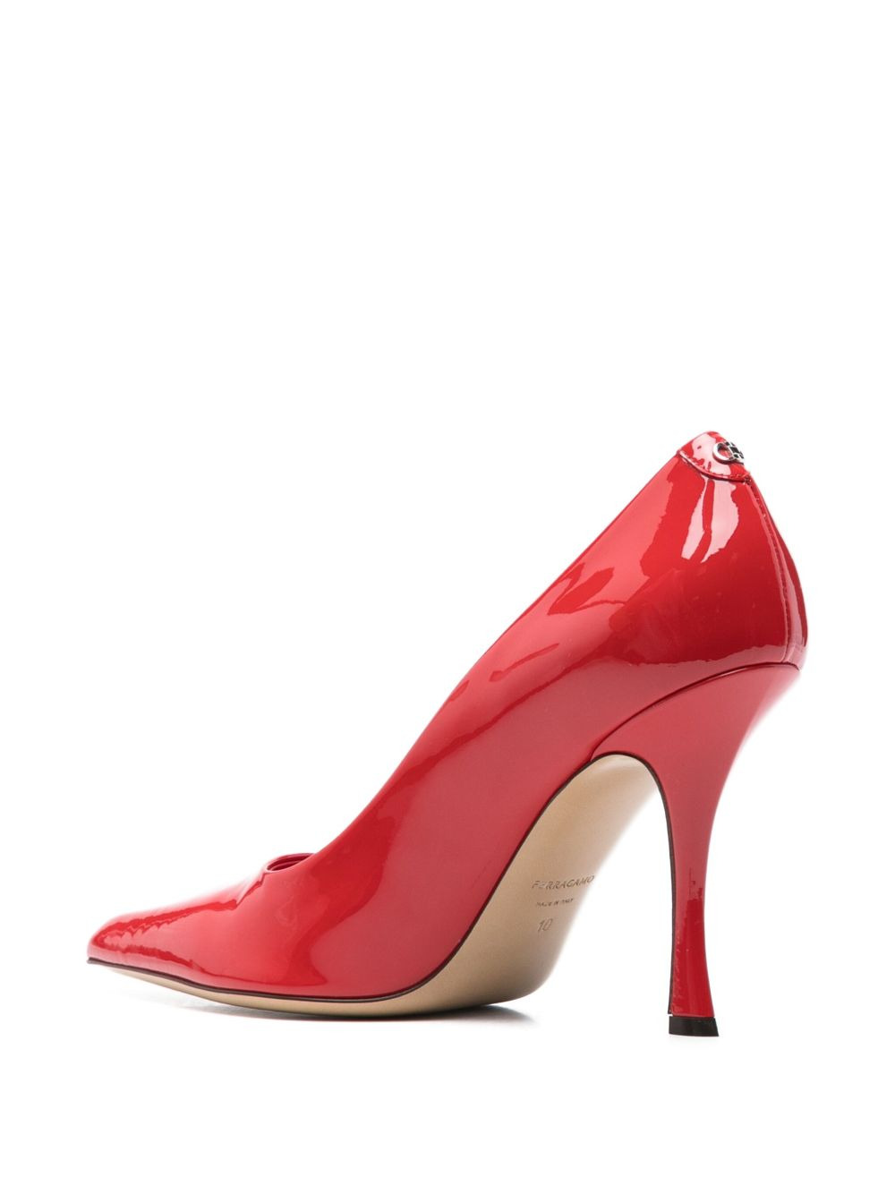 110mm pointed-toe leather pumps - 3