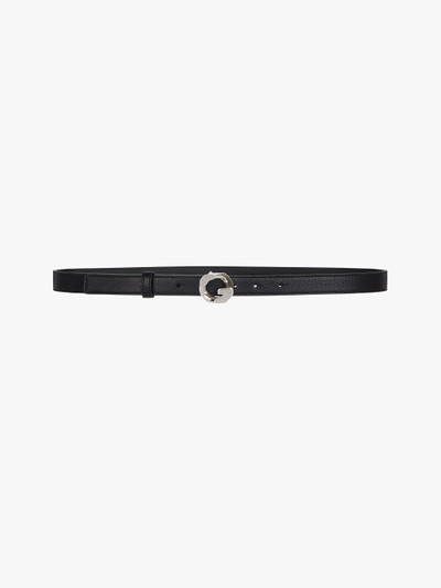 Givenchy G CHAIN BUCKLE THIN BELT IN GRAINED LEATHER outlook