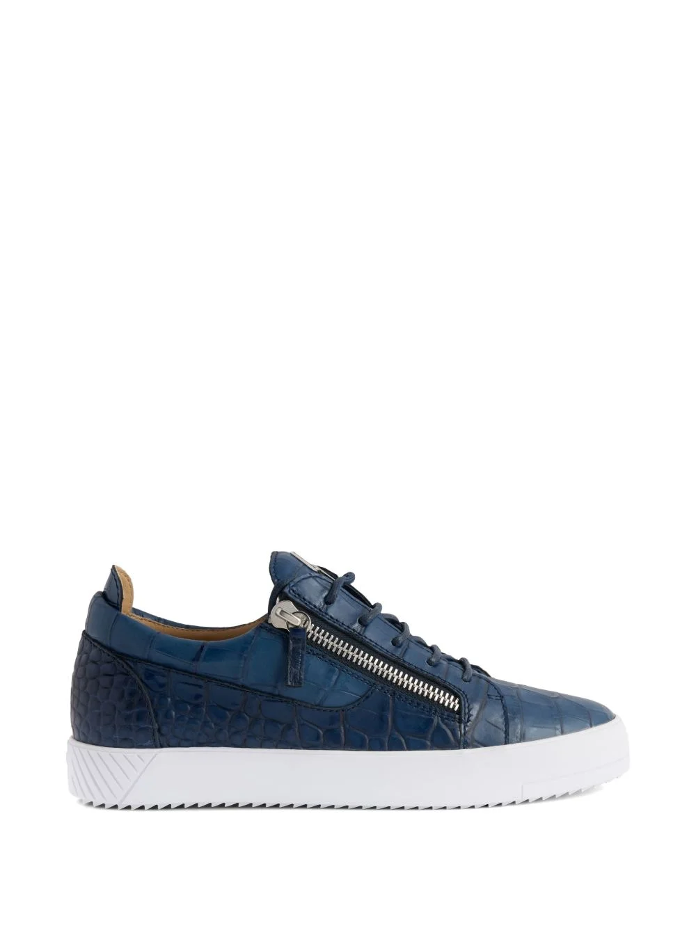 crocodile-effect zip sneakers - 1