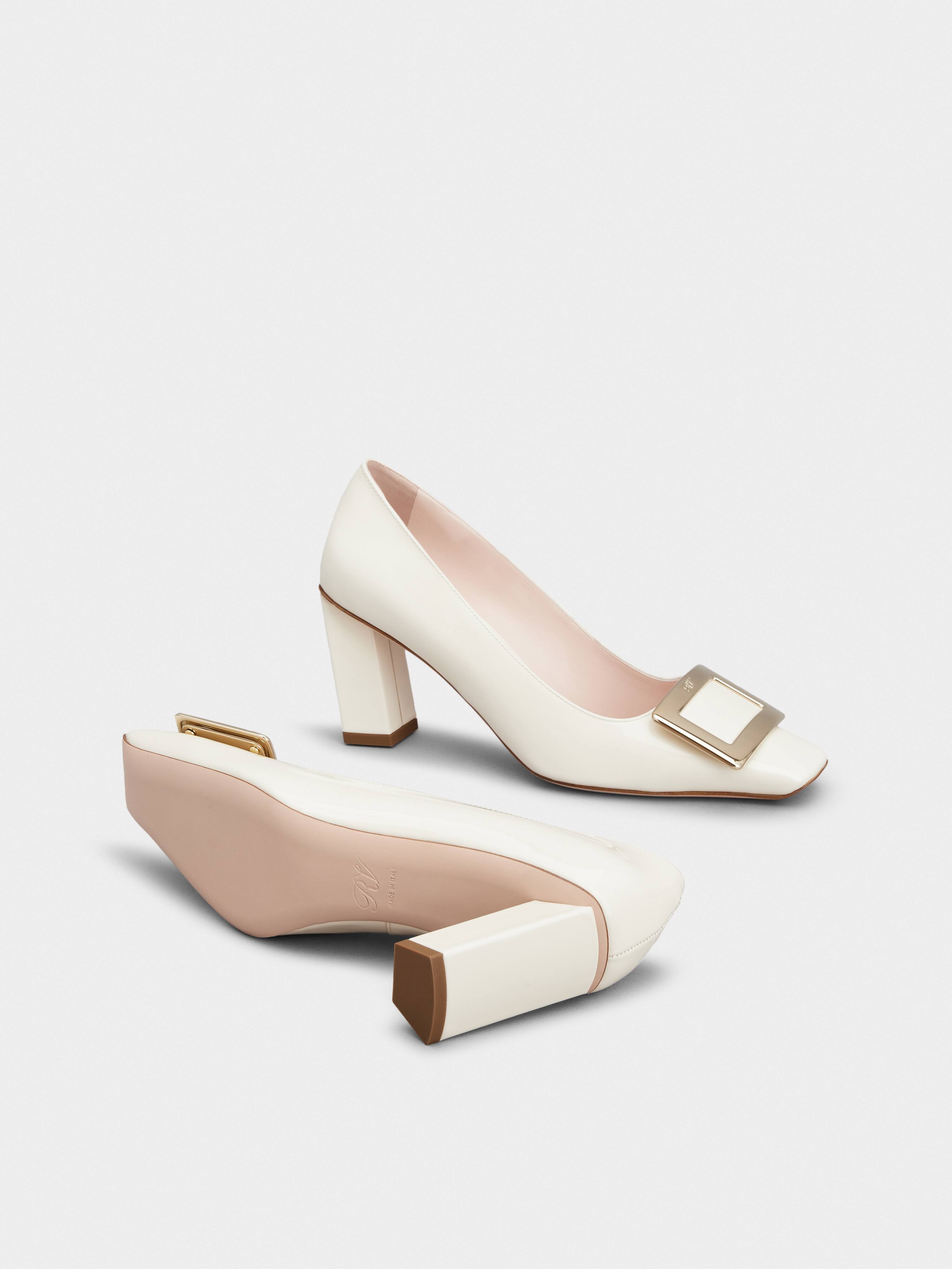 Belle Vivier Metal Buckle Pumps in Patent Leather - 6