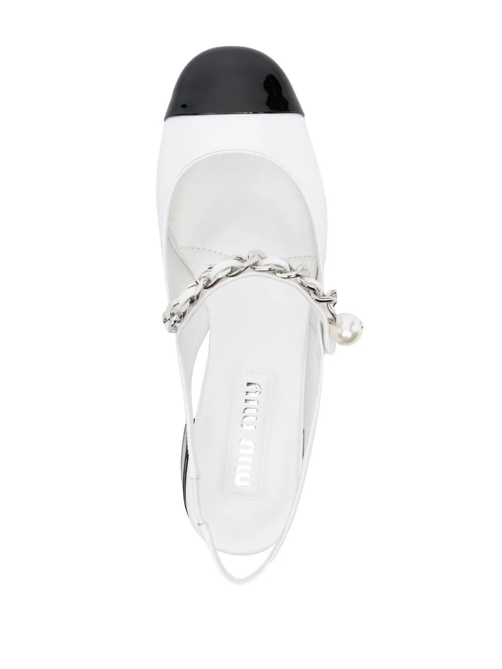 Miumiu Women Slingback Bicolore Vernice - 4