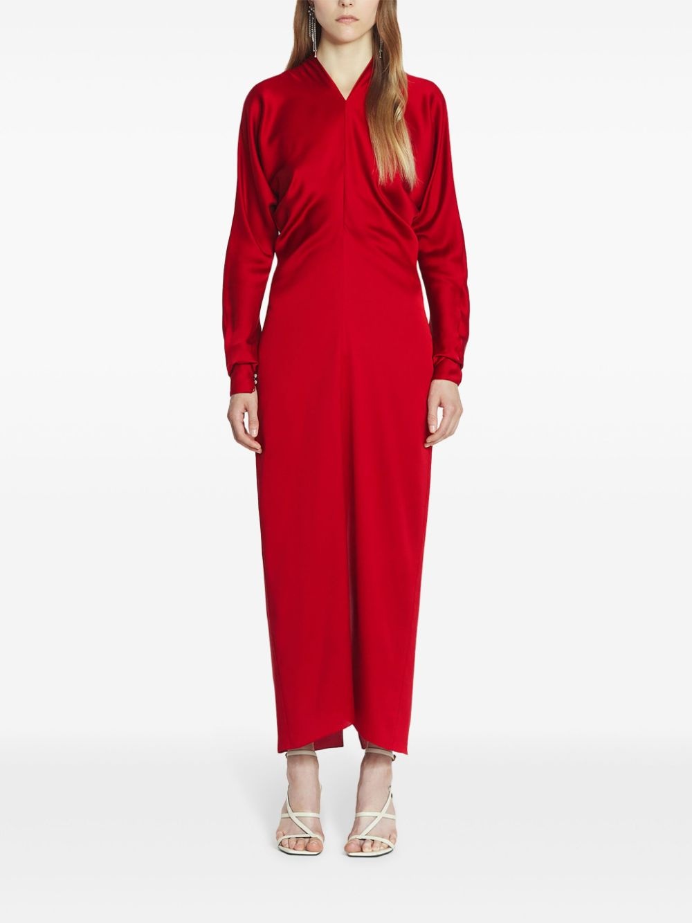 gathered maxi dress - 2