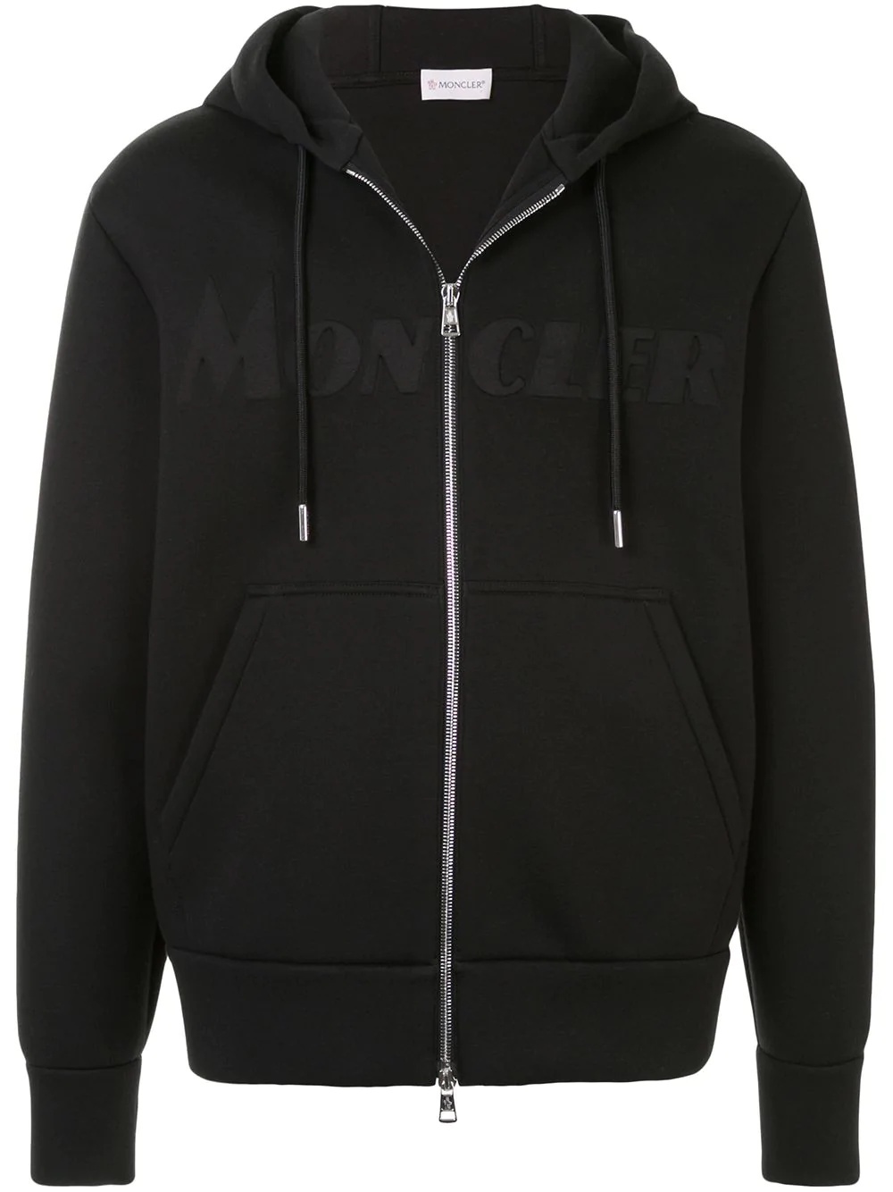 logo-print cotton hoodie - 1