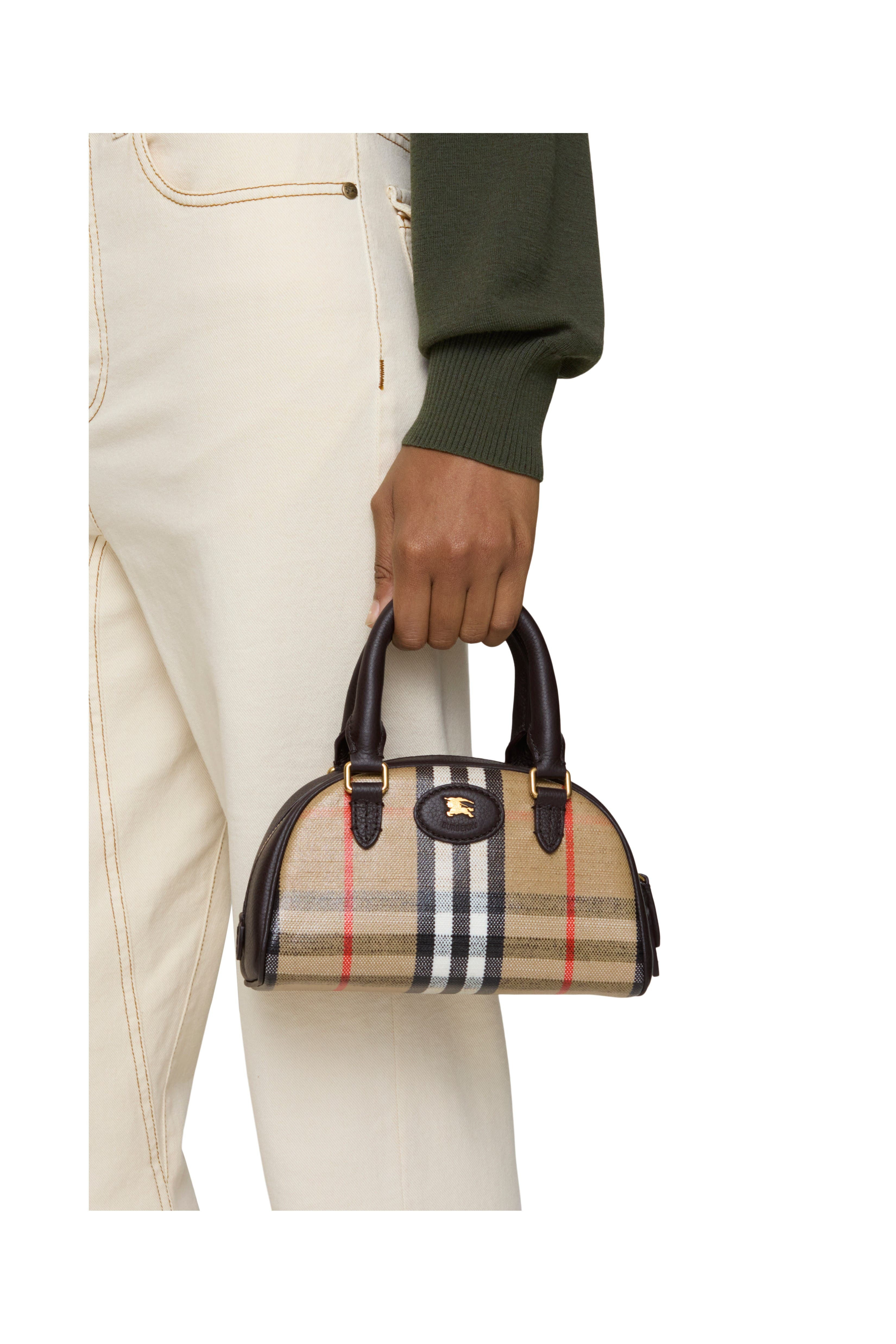burberry Mini Highlands Bowling Bag in Sand Beige at Nordstrom - 2