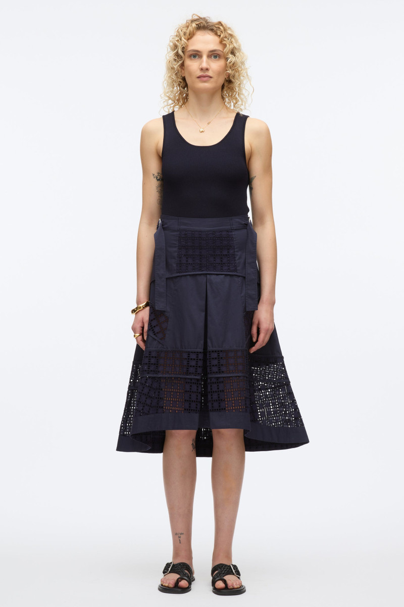3.1 Phillip Lim Broderie Anglaise Grid Skirt outlook