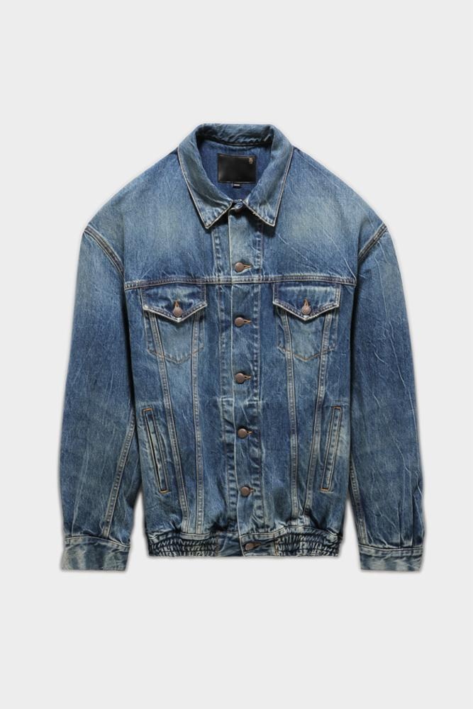 CINCHED WAIST DENIM TRUCKER - KELLY | R13 - 1