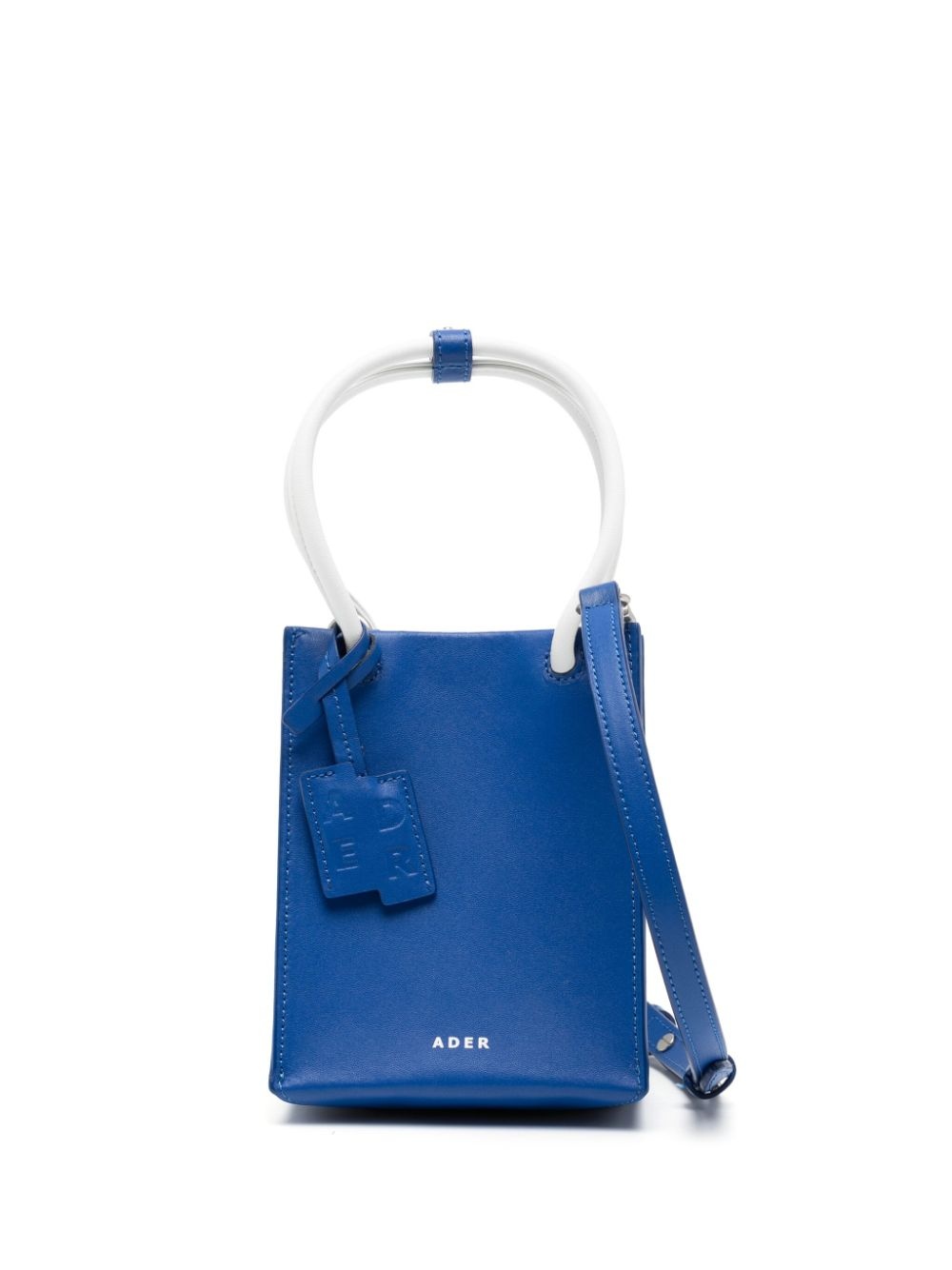 logo-print leather bag - 1