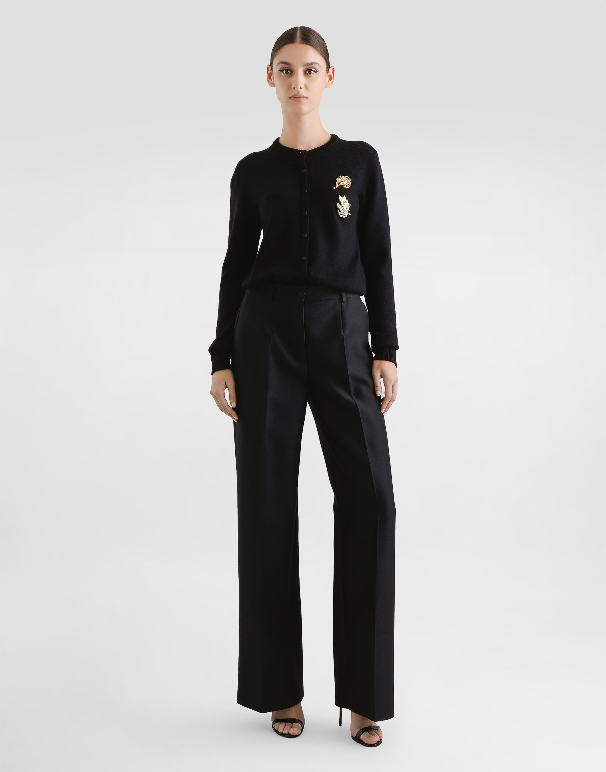 Wool and silk faille trousers - 2