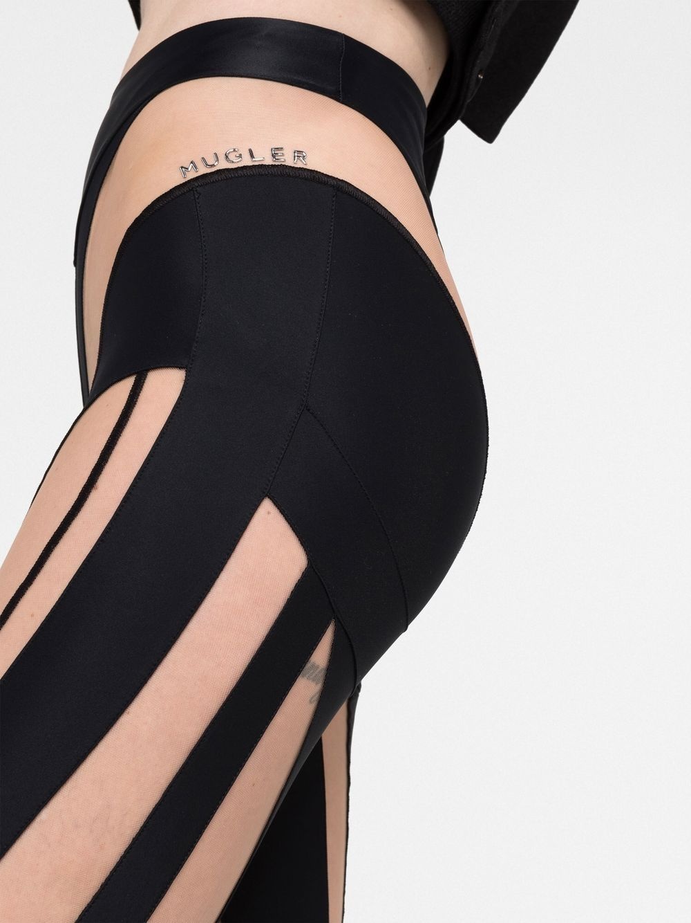 semi-sheer leggings - 5