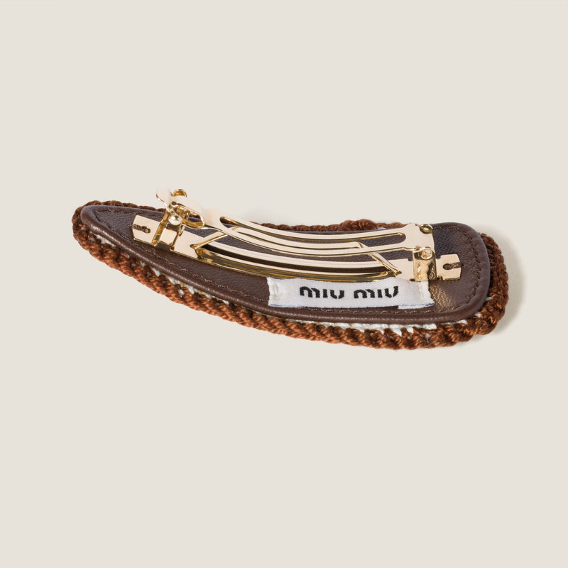 Miu Miu Crochet hair clip outlook