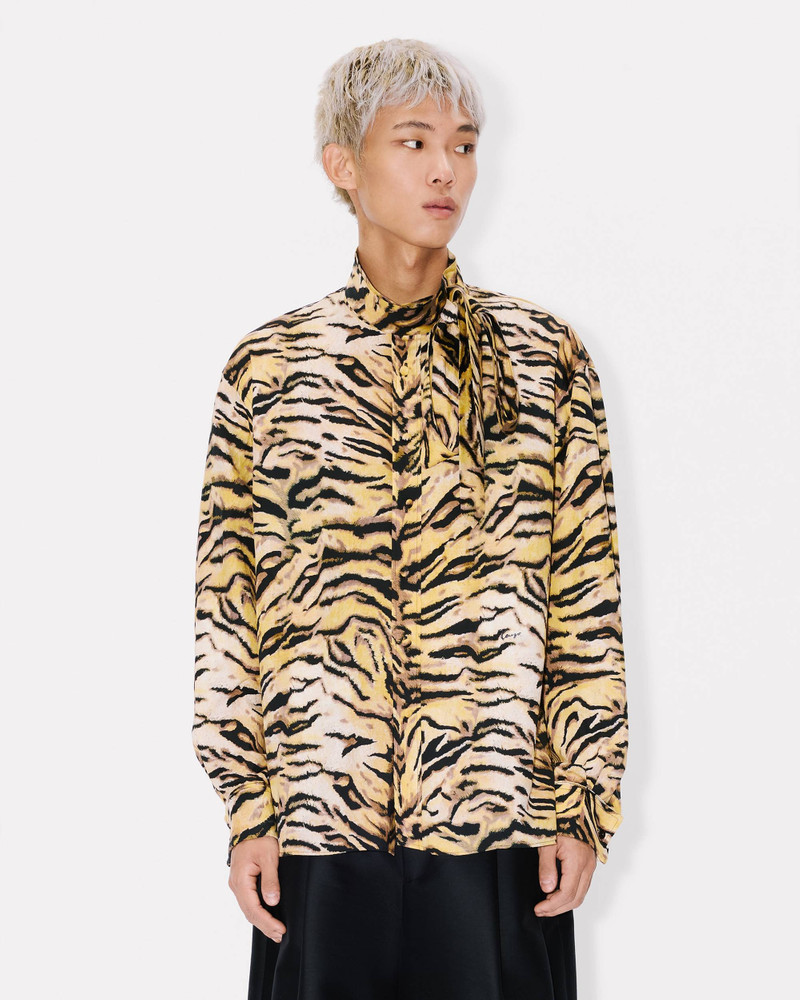 'KENZO Tiger' bow shirt in cotton 4