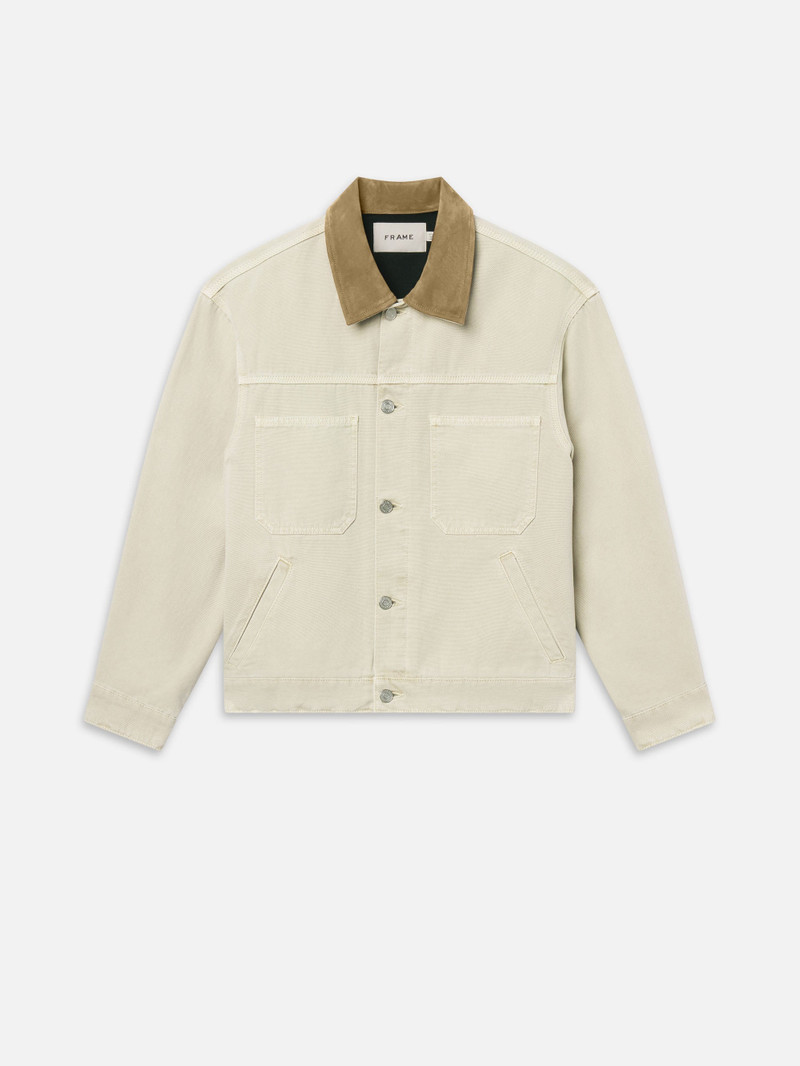Canvas Utility Jacket in Beach Sand 1