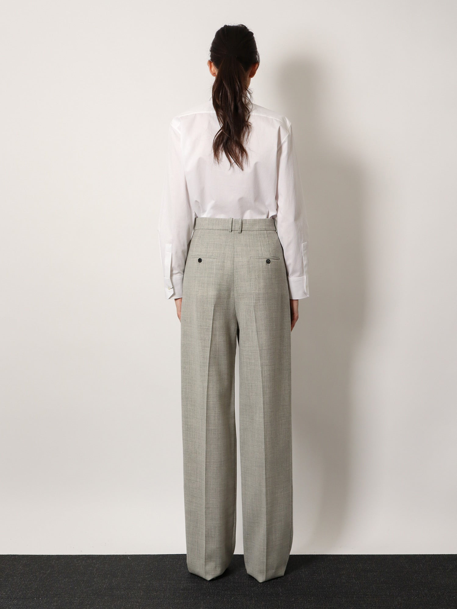 Certified Wool Trousers With Wide Leg - 4