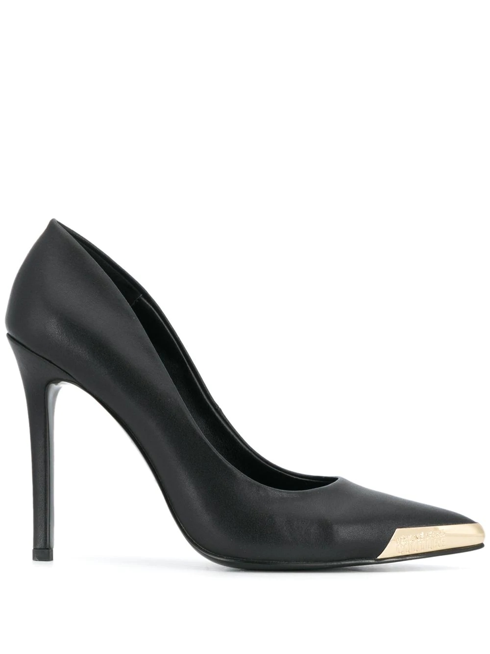 pointed toe leather pumps - 1