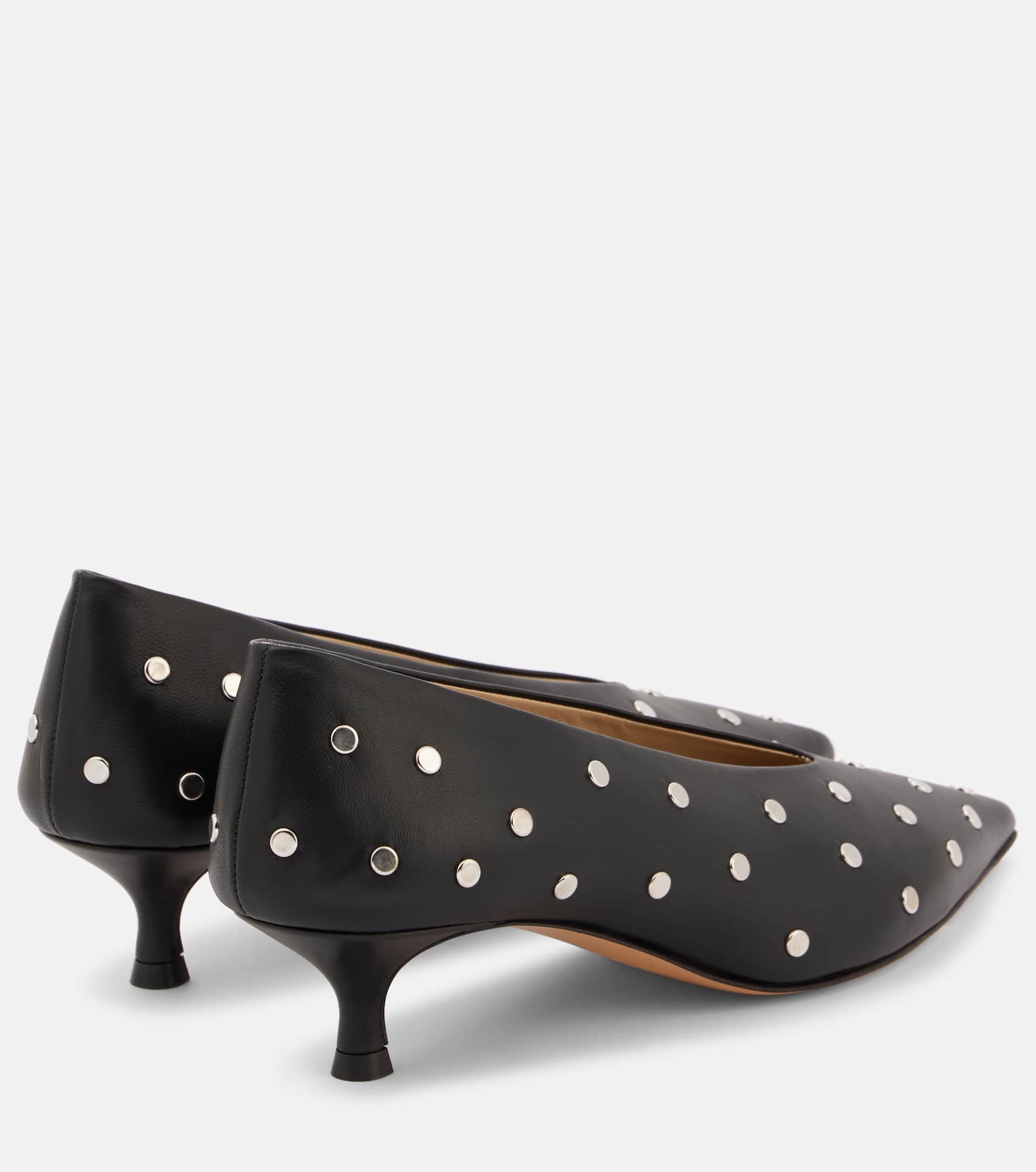 Studded leather pumps - 2