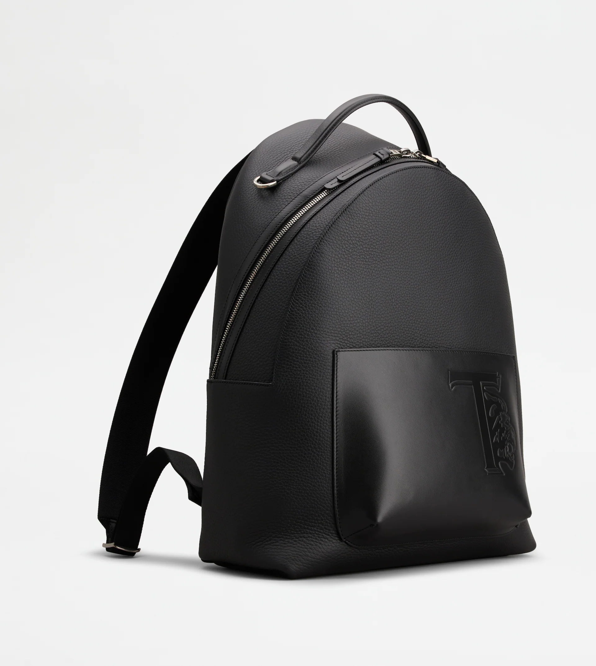 BACKPACK IN LEATHER MEDIUM - BLACK - 2