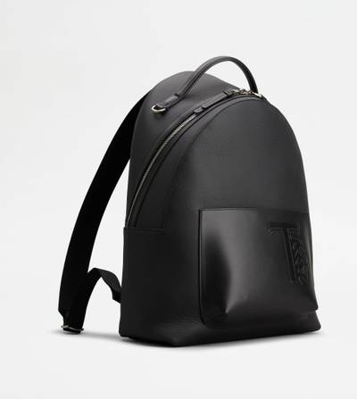 Tod's BACKPACK IN LEATHER MEDIUM - BLACK outlook