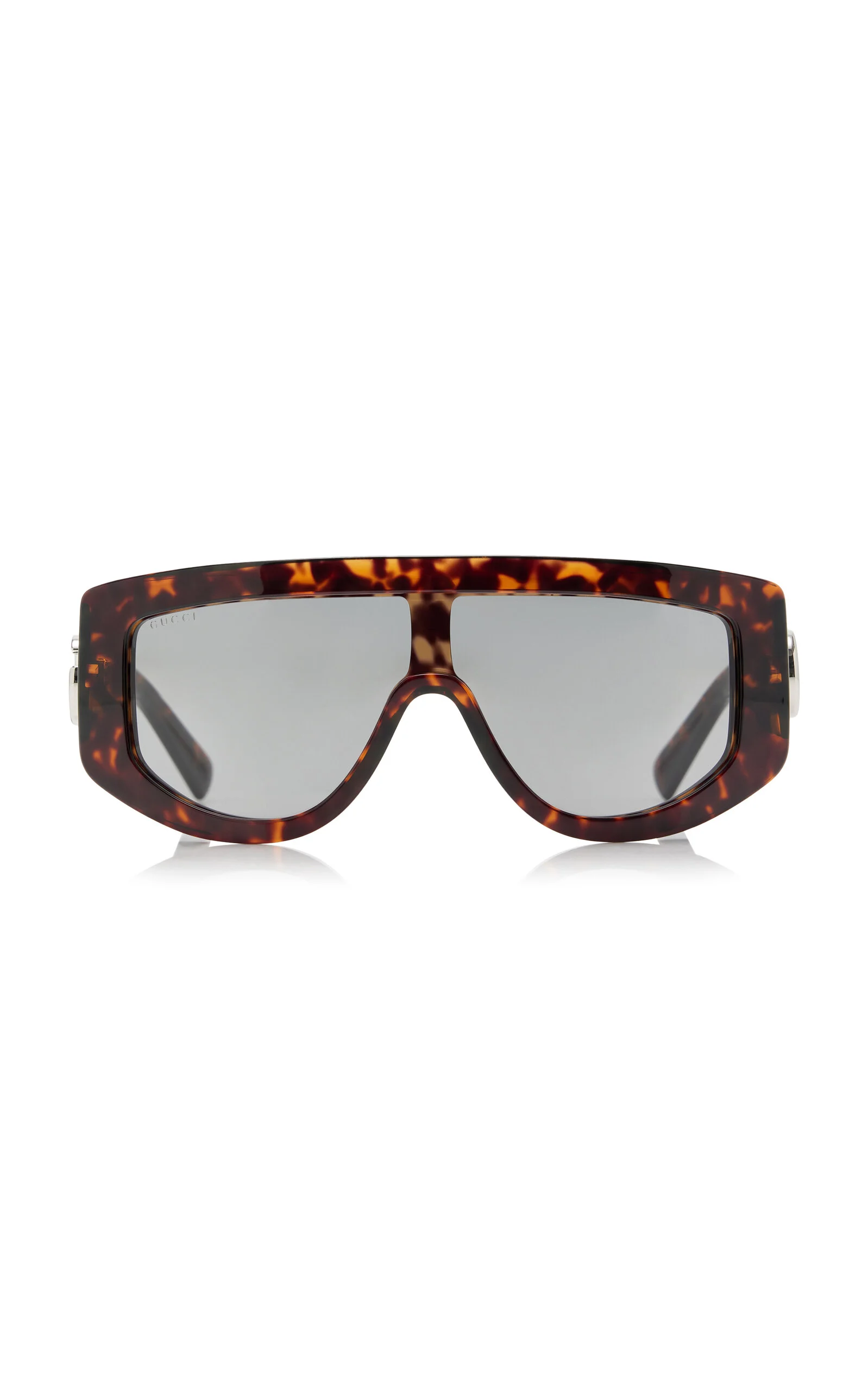 Mask-Frame Acetate Sunglasses brown - 1