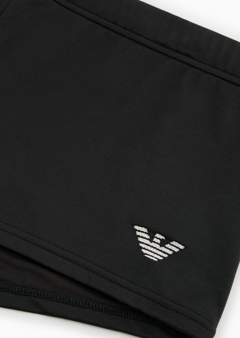 EMPORIO ARMANI ASV essential recycled-microfibre square leg swimsuit outlook