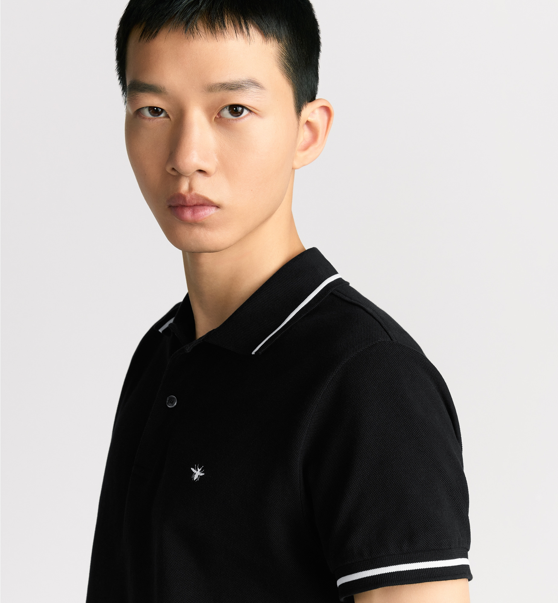 Polo Shirt with Bee Embroidery - 4