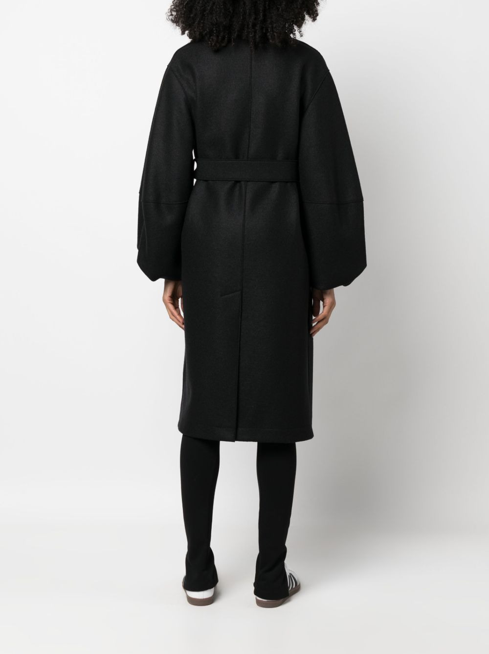 tied-waist virgin-wool coat - 4