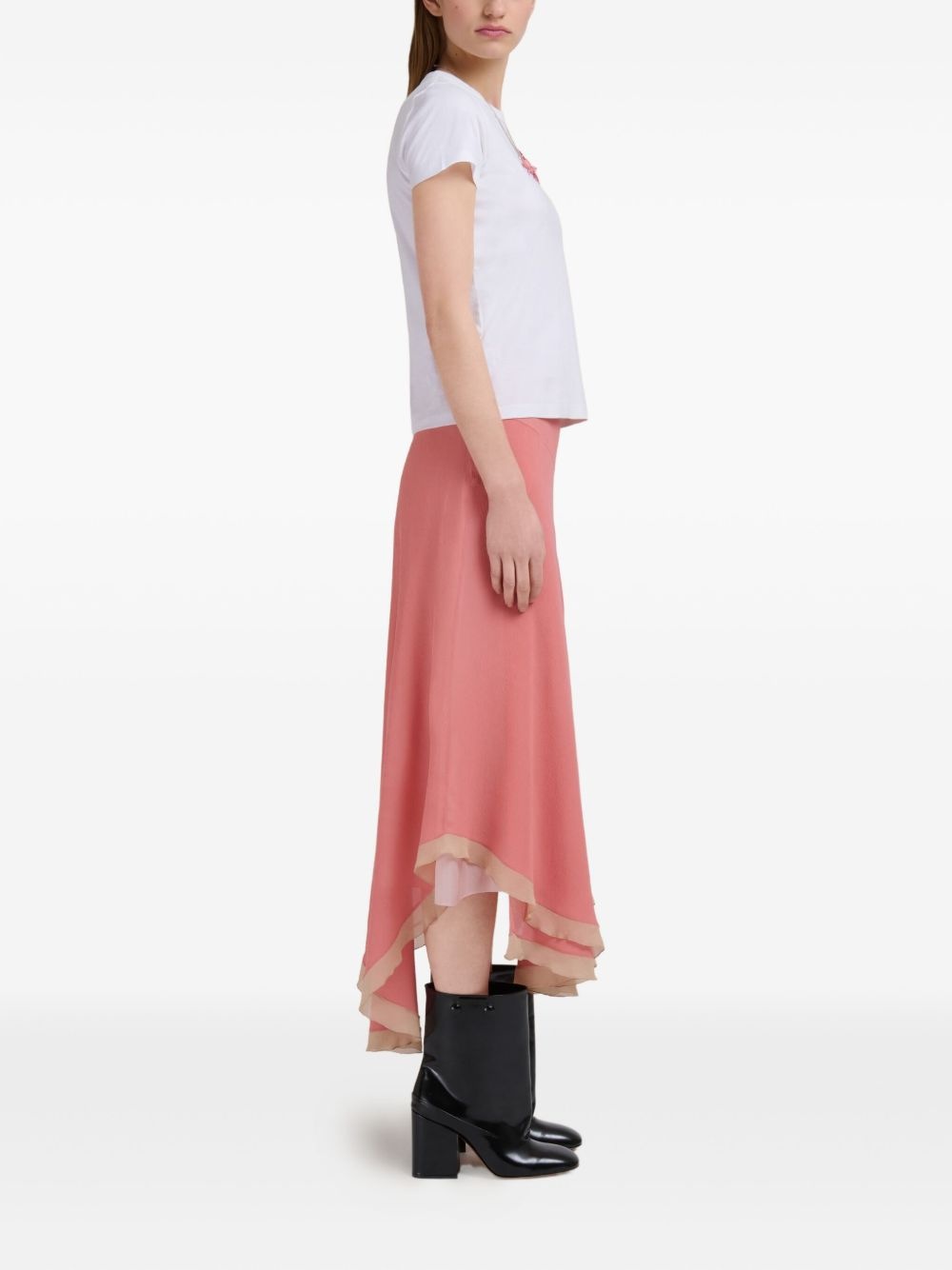floral-embroidered T-shirt - 2