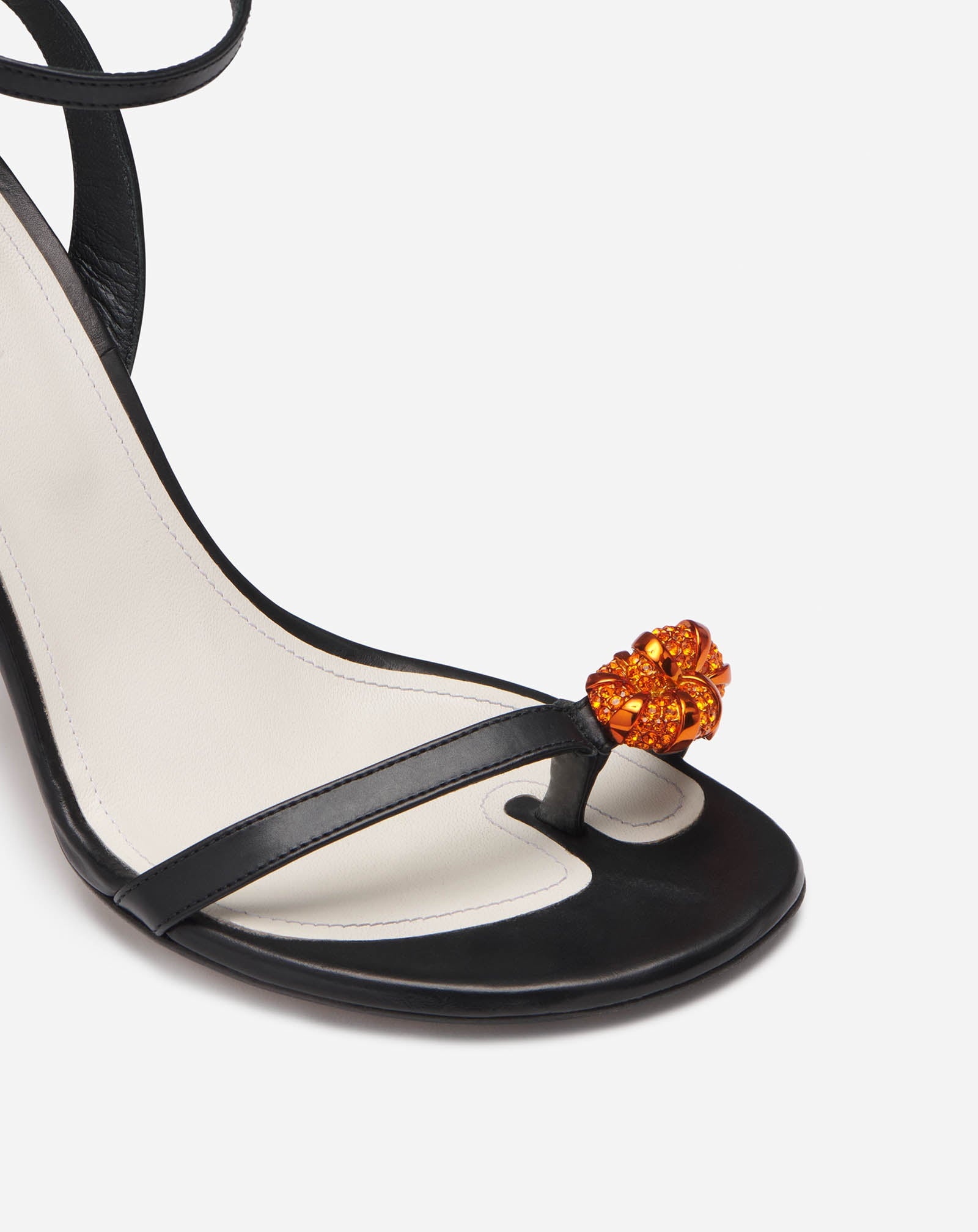 LEATHER SWING SANDALS WITH MELODIE JEWEL - 5