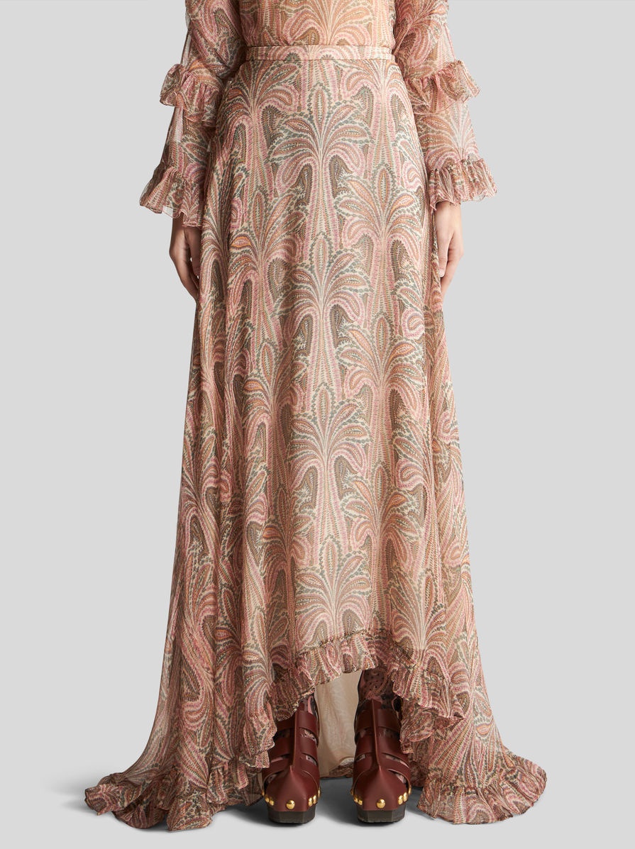 PRINTED CREPON SKIRT - 2
