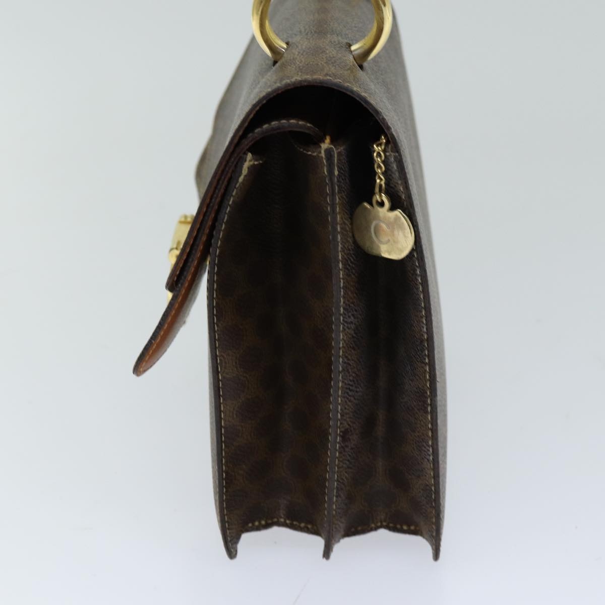 CELINE Macadam Canvas Hand Bag Pvc Brown - 3