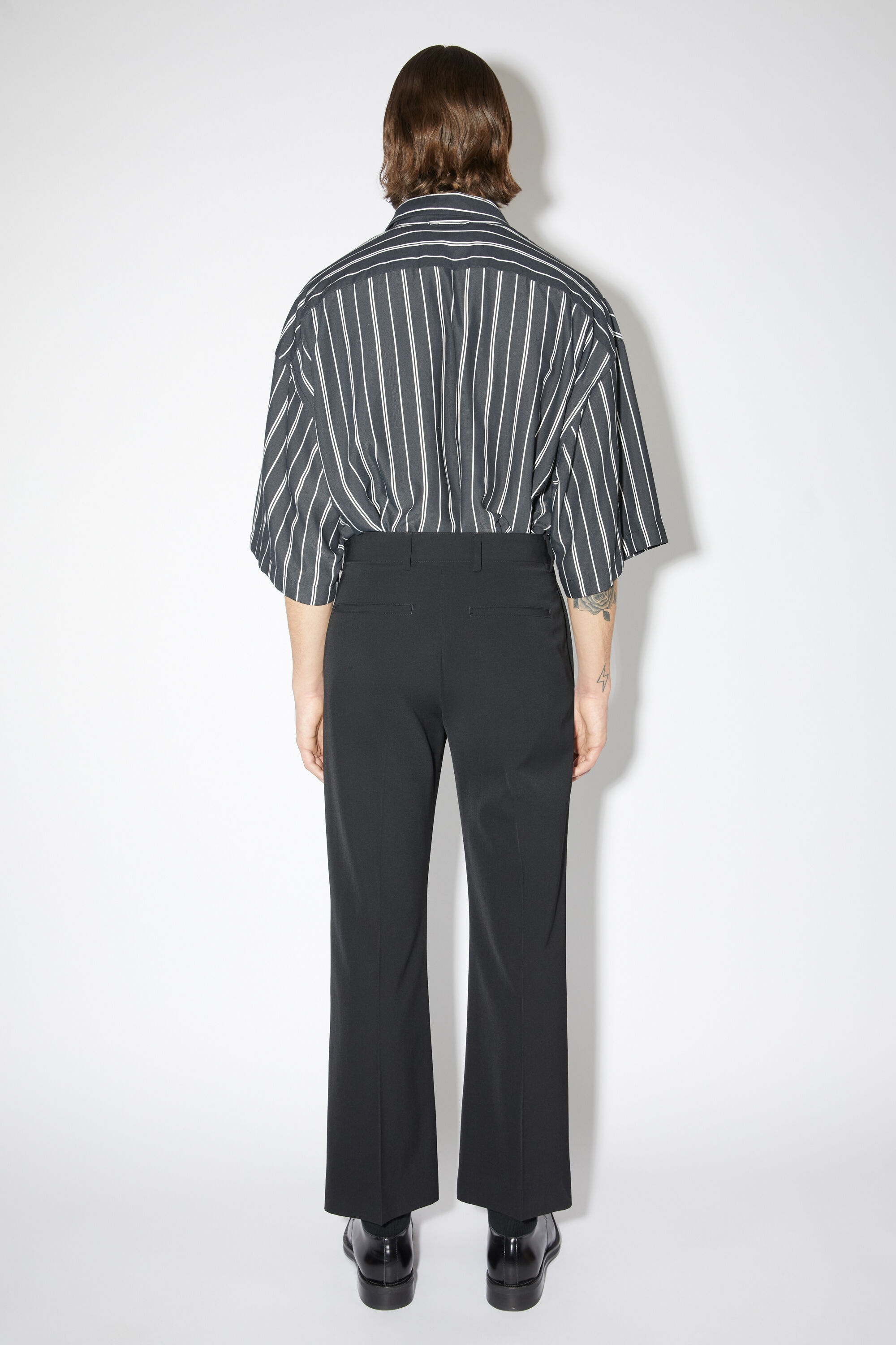 Pinstripe wool-blend pants in blue - Acne Studios