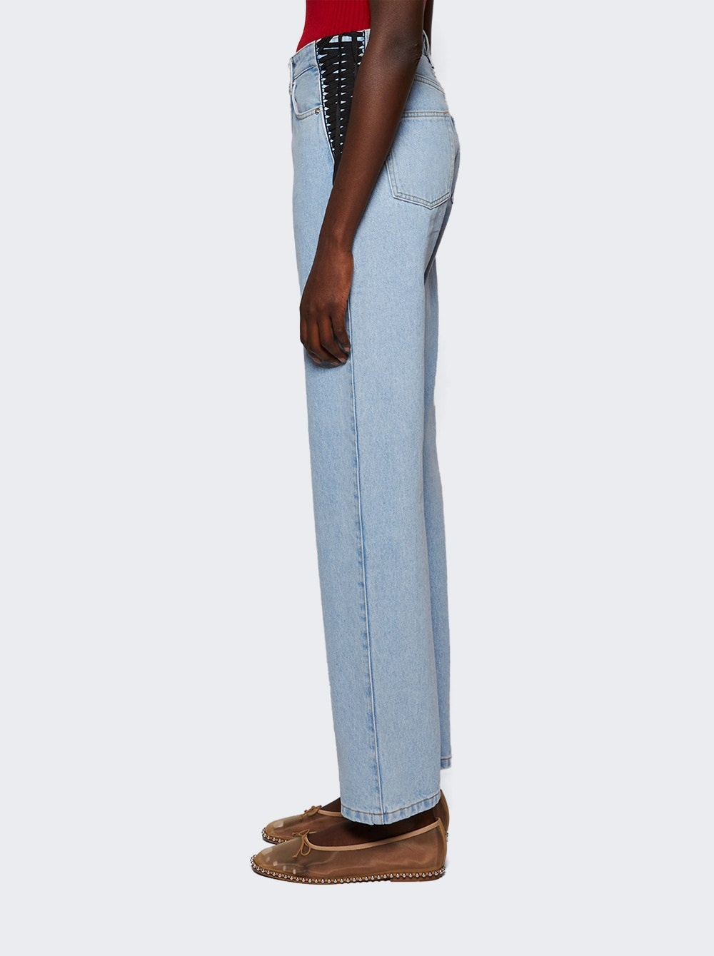 Straight Leg Jeans Blue - 4