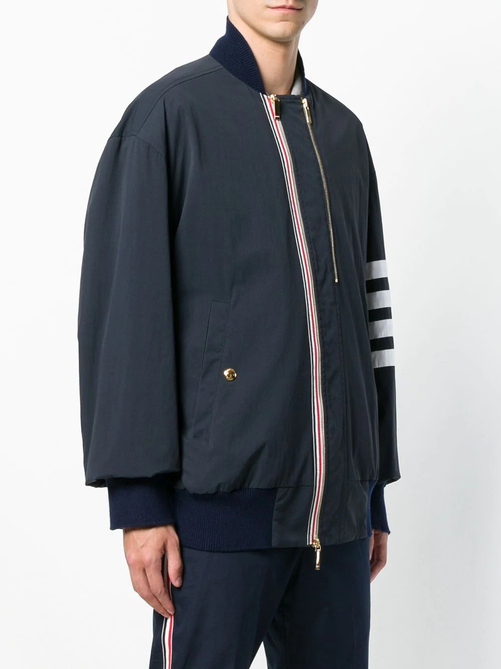 4-Bar Oversized Nylon Blouson - 3