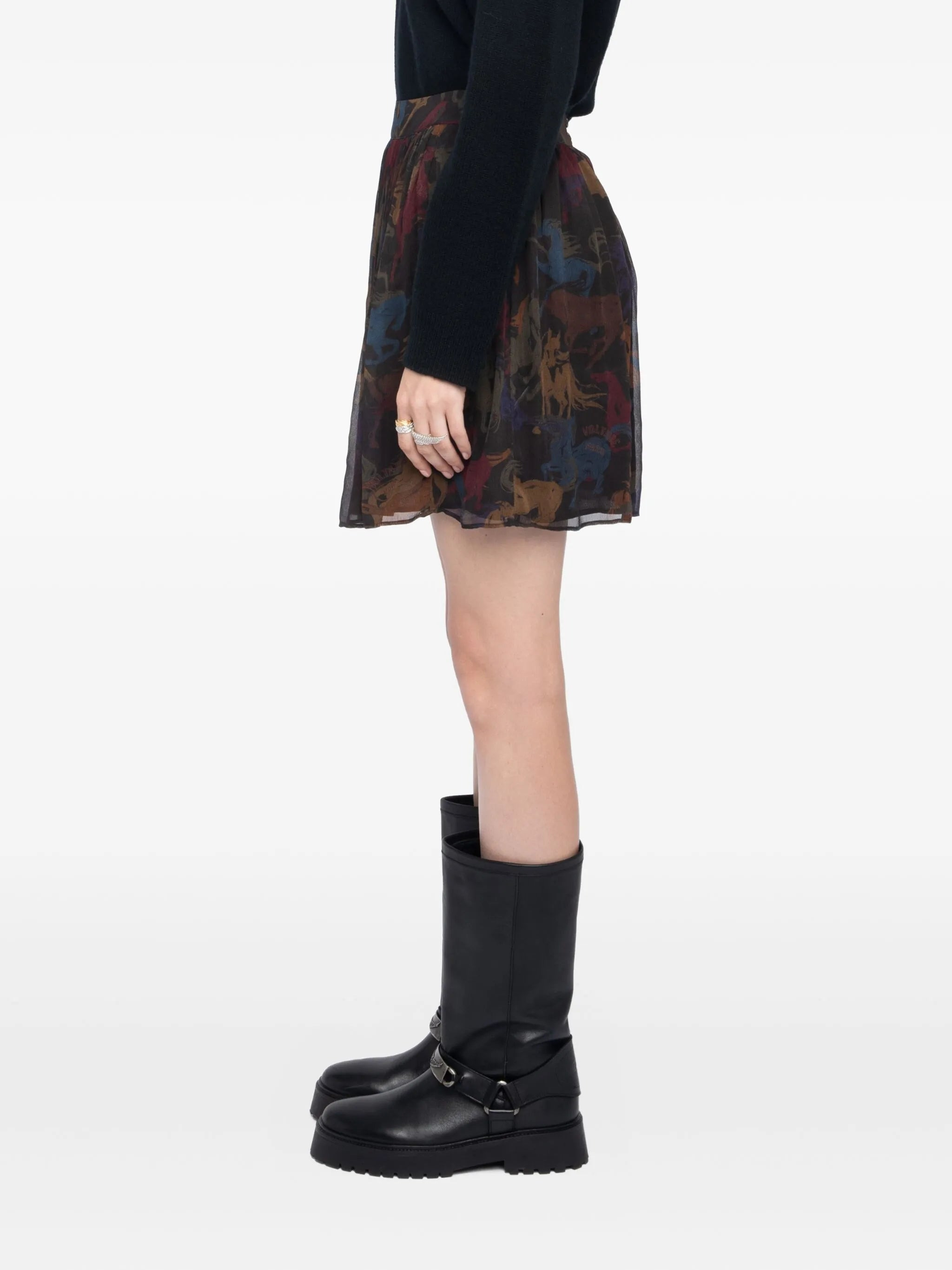 Zadig & Voltaire Pleated Horse-print Skirt - 2