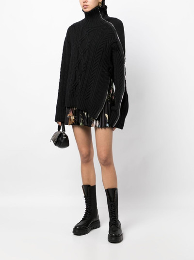Monse cable-knit zip-detailed jumper outlook