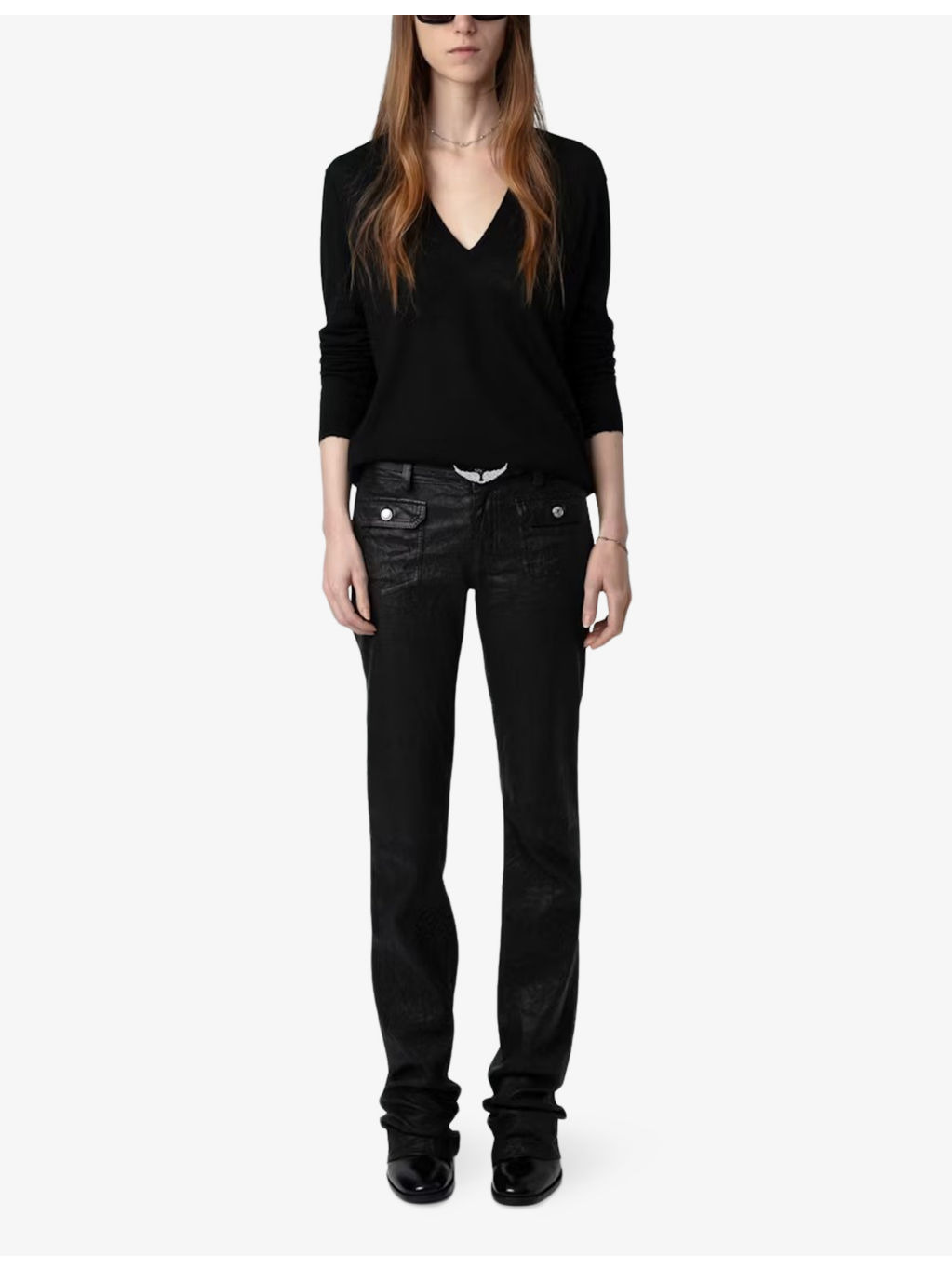 Rivy embroidered-wings cashmere jumper - 2