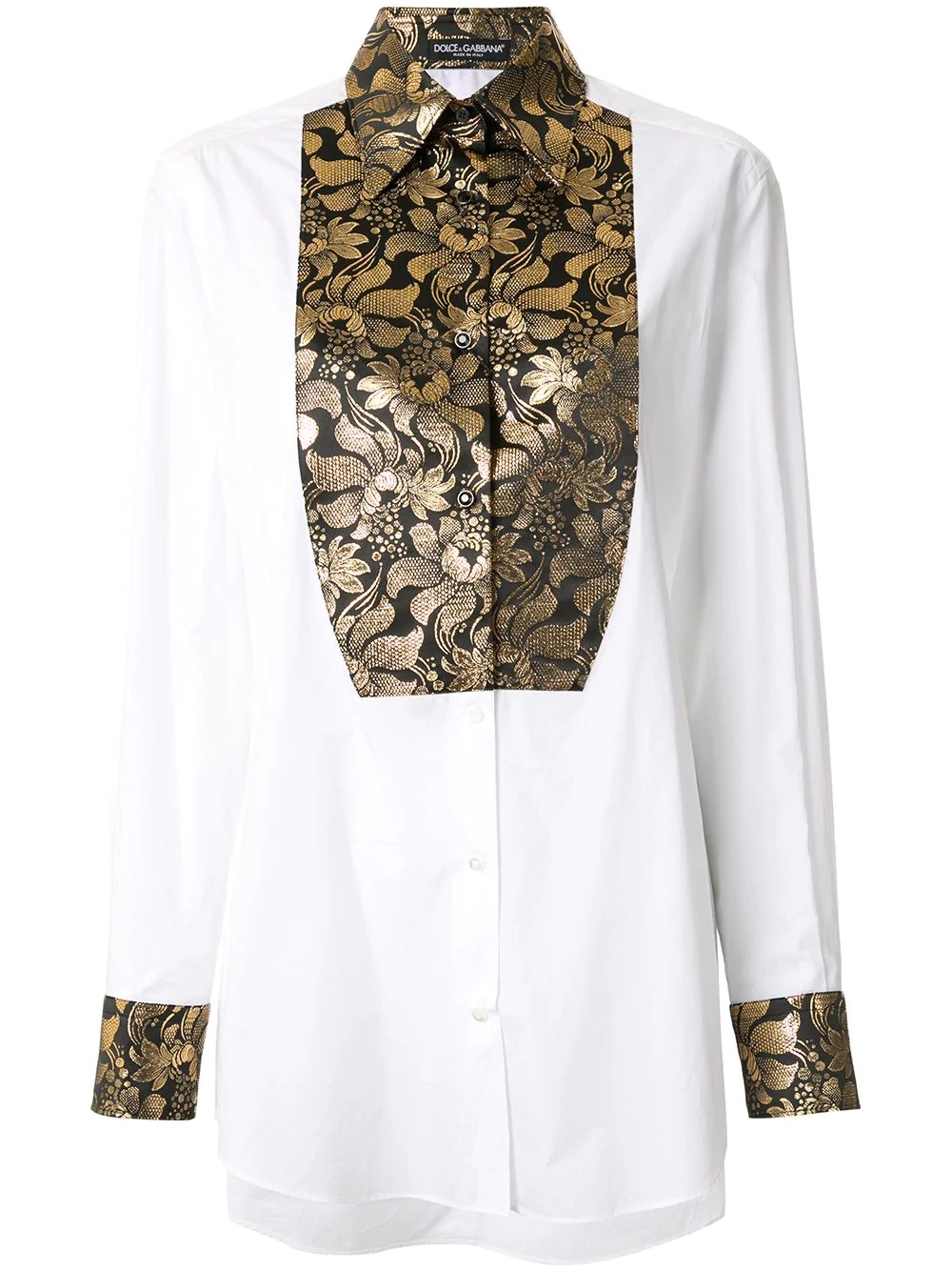 brocade tuxedo shirt - 1