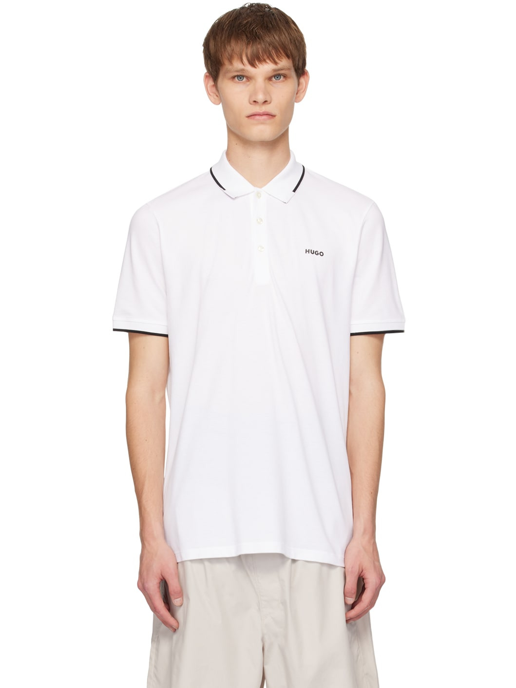 White Bonded Polo - 1