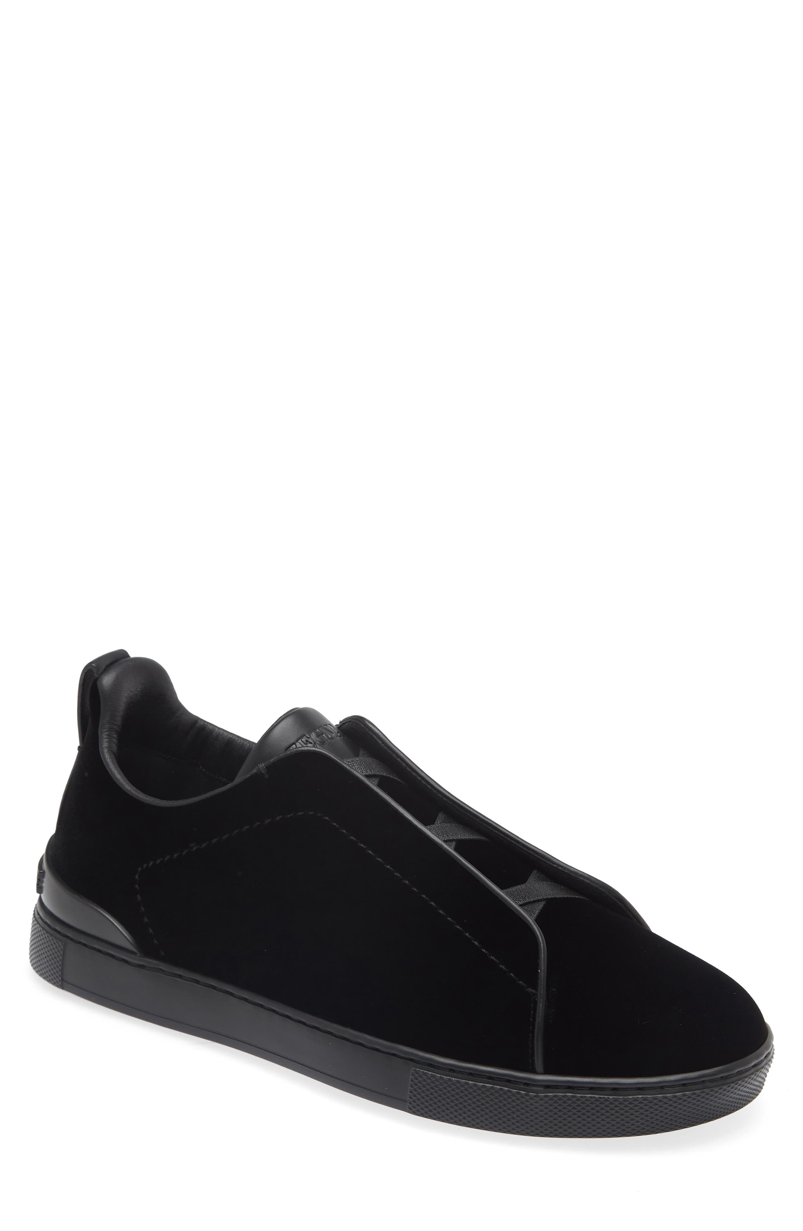 Triple Stitch Velvet Sneaker - 1