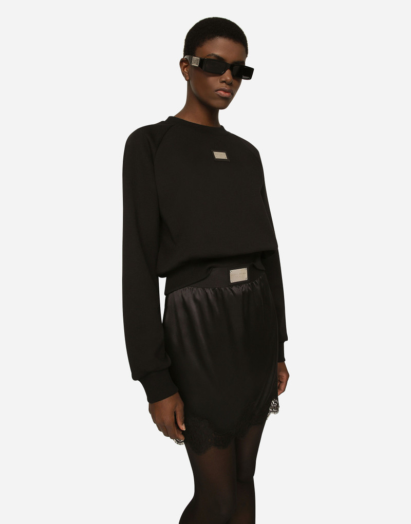 Technical jersey sweatshirt with Dolce&Gabbana tag 4