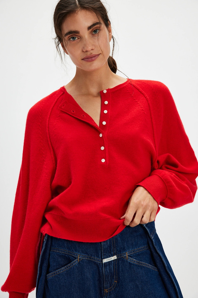 Porta Cashmere Henley Sweater 4