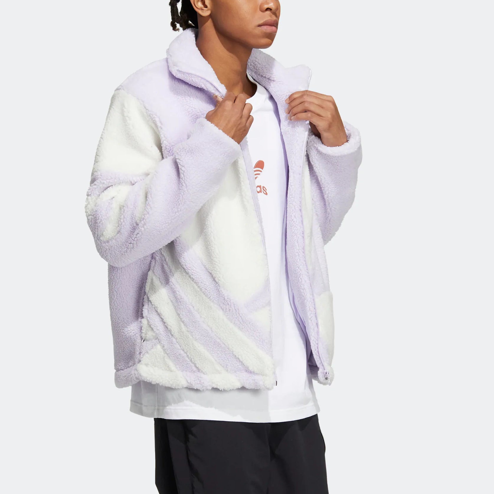 adidas originals FW22 Sherpa Jacket Tr Logo HR3488 - 4