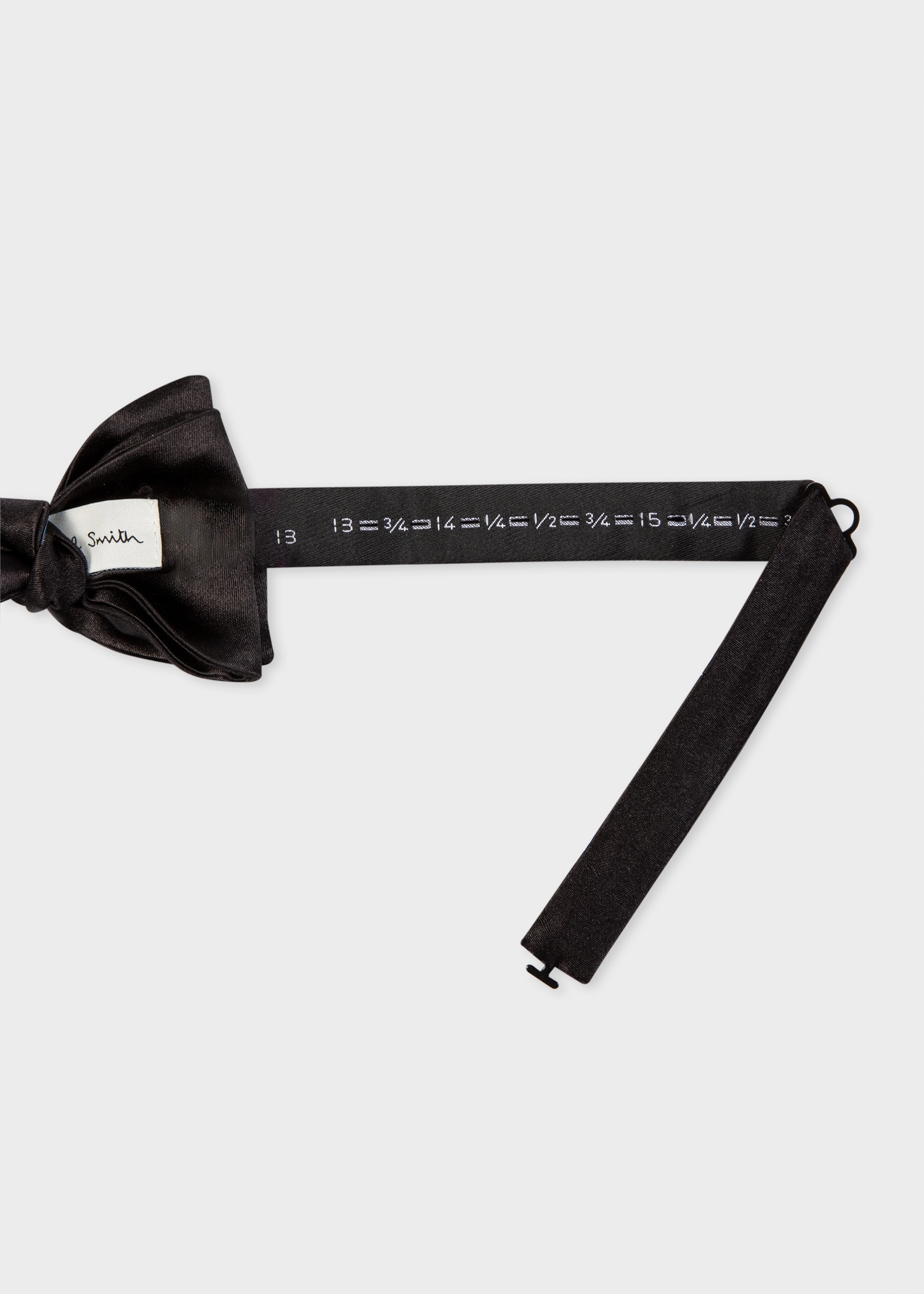 Black Silk Satin Self-Tie Bow Tie - 2