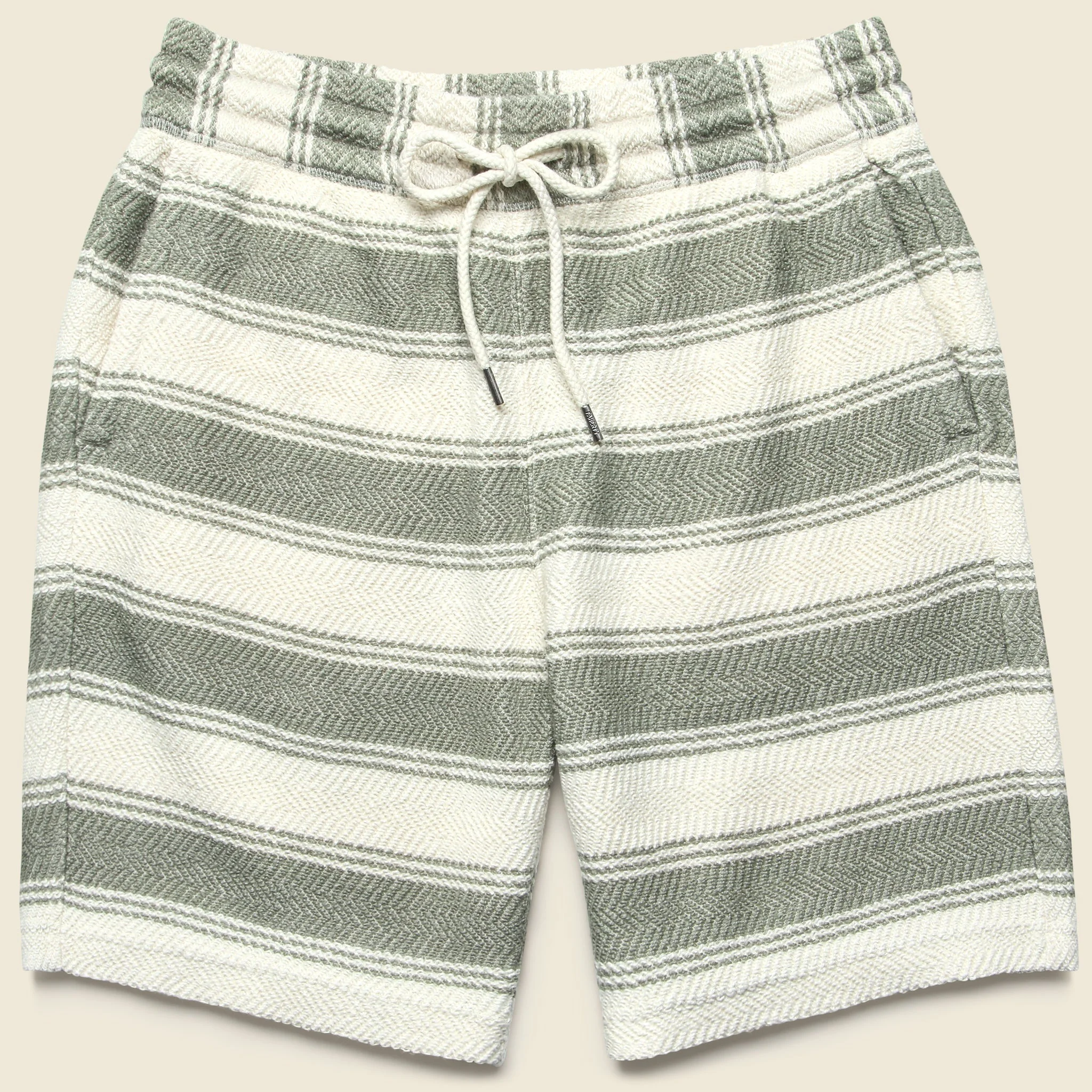 8" Whitewater Sweatshorts - Shell Point Stripe - 1