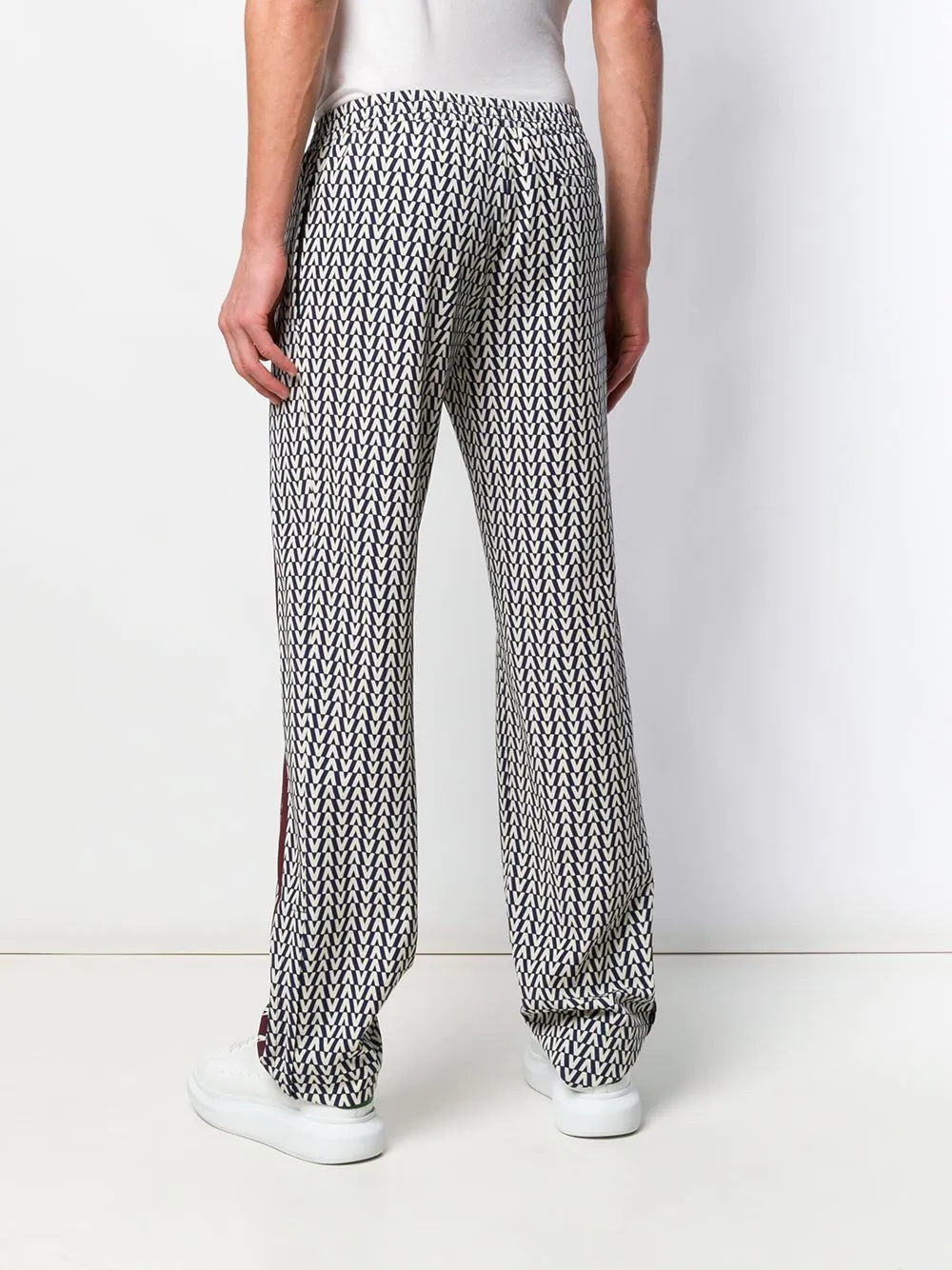 chevron print trousers - 4